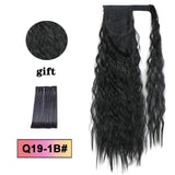 LISI HAIR Long Wavy Wrap Around Clip In Ponytail Hair Extension Heat Resistant Synthetic Natural Wave Pony Tail Fake Hair