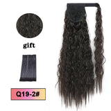 LISI HAIR Long Wavy Wrap Around Clip In Ponytail Hair Extension Heat Resistant Synthetic Natural Wave Pony Tail Fake Hair