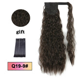 LISI HAIR Long Wavy Wrap Around Clip In Ponytail Hair Extension Heat Resistant Synthetic Natural Wave Pony Tail Fake Hair