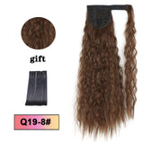 LISI HAIR Long Wavy Wrap Around Clip In Ponytail Hair Extension Heat Resistant Synthetic Natural Wave Pony Tail Fake Hair