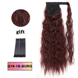 LISI HAIR Long Wavy Wrap Around Clip In Ponytail Hair Extension Heat Resistant Synthetic Natural Wave Pony Tail Fake Hair