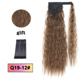 LISI HAIR Long Wavy Wrap Around Clip In Ponytail Hair Extension Heat Resistant Synthetic Natural Wave Pony Tail Fake Hair