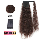 LISI HAIR Long Wavy Wrap Around Clip In Ponytail Hair Extension Heat Resistant Synthetic Natural Wave Pony Tail Fake Hair