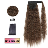 LISI HAIR Long Wavy Wrap Around Clip In Ponytail Hair Extension Heat Resistant Synthetic Natural Wave Pony Tail Fake Hair