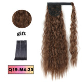 LISI HAIR Long Wavy Wrap Around Clip In Ponytail Hair Extension Heat Resistant Synthetic Natural Wave Pony Tail Fake Hair