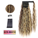LISI HAIR Long Wavy Wrap Around Clip In Ponytail Hair Extension Heat Resistant Synthetic Natural Wave Pony Tail Fake Hair