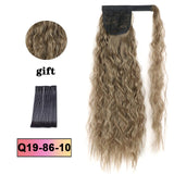 LISI HAIR Long Wavy Wrap Around Clip In Ponytail Hair Extension Heat Resistant Synthetic Natural Wave Pony Tail Fake Hair