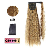 LISI HAIR Long Wavy Wrap Around Clip In Ponytail Hair Extension Heat Resistant Synthetic Natural Wave Pony Tail Fake Hair