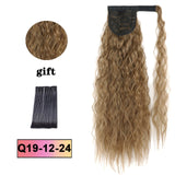 LISI HAIR Long Wavy Wrap Around Clip In Ponytail Hair Extension Heat Resistant Synthetic Natural Wave Pony Tail Fake Hair