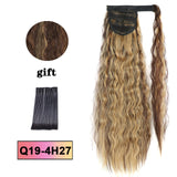 LISI HAIR Long Wavy Wrap Around Clip In Ponytail Hair Extension Heat Resistant Synthetic Natural Wave Pony Tail Fake Hair