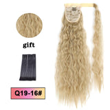 LISI HAIR Long Wavy Wrap Around Clip In Ponytail Hair Extension Heat Resistant Synthetic Natural Wave Pony Tail Fake Hair