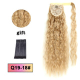LISI HAIR Long Wavy Wrap Around Clip In Ponytail Hair Extension Heat Resistant Synthetic Natural Wave Pony Tail Fake Hair