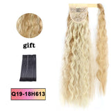 LISI HAIR Long Wavy Wrap Around Clip In Ponytail Hair Extension Heat Resistant Synthetic Natural Wave Pony Tail Fake Hair