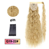 LISI HAIR Long Wavy Wrap Around Clip In Ponytail Hair Extension Heat Resistant Synthetic Natural Wave Pony Tail Fake Hair