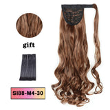 LISI HAIR Long Wavy Wrap Around Clip In Ponytail Hair Extension Heat Resistant Synthetic Natural Wave Pony Tail Fake Hair
