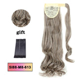 LISI HAIR Long Wavy Wrap Around Clip In Ponytail Hair Extension Heat Resistant Synthetic Natural Wave Pony Tail Fake Hair