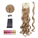 LISI HAIR Long Wavy Wrap Around Clip In Ponytail Hair Extension Heat Resistant Synthetic Natural Wave Pony Tail Fake Hair