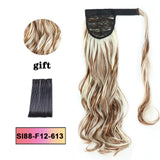 LISI HAIR Long Wavy Wrap Around Clip In Ponytail Hair Extension Heat Resistant Synthetic Natural Wave Pony Tail Fake Hair