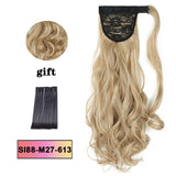 LISI HAIR Long Wavy Wrap Around Clip In Ponytail Hair Extension Heat Resistant Synthetic Natural Wave Pony Tail Fake Hair