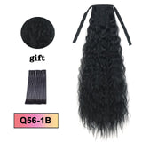 LISI HAIR Long Wavy Wrap Around Clip In Ponytail Hair Extension Heat Resistant Synthetic Natural Wave Pony Tail Fake Hair