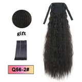 LISI HAIR Long Wavy Wrap Around Clip In Ponytail Hair Extension Heat Resistant Synthetic Natural Wave Pony Tail Fake Hair