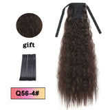 LISI HAIR Long Wavy Wrap Around Clip In Ponytail Hair Extension Heat Resistant Synthetic Natural Wave Pony Tail Fake Hair