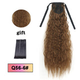 LISI HAIR Long Wavy Wrap Around Clip In Ponytail Hair Extension Heat Resistant Synthetic Natural Wave Pony Tail Fake Hair