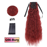 LISI HAIR Long Wavy Wrap Around Clip In Ponytail Hair Extension Heat Resistant Synthetic Natural Wave Pony Tail Fake Hair