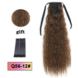 LISI HAIR Long Wavy Wrap Around Clip In Ponytail Hair Extension Heat Resistant Synthetic Natural Wave Pony Tail Fake Hair