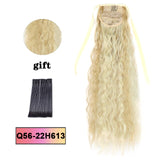 LISI HAIR Long Wavy Wrap Around Clip In Ponytail Hair Extension Heat Resistant Synthetic Natural Wave Pony Tail Fake Hair