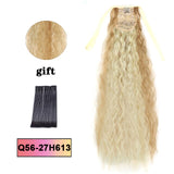 LISI HAIR Long Wavy Wrap Around Clip In Ponytail Hair Extension Heat Resistant Synthetic Natural Wave Pony Tail Fake Hair