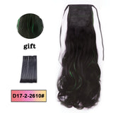 LISI HAIR Long Wavy Wrap Around Clip In Ponytail Hair Extension Heat Resistant Synthetic Natural Wave Pony Tail Fake Hair