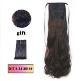 LISI HAIR Long Wavy Wrap Around Clip In Ponytail Hair Extension Heat Resistant Synthetic Natural Wave Pony Tail Fake Hair