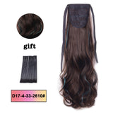LISI HAIR Long Wavy Wrap Around Clip In Ponytail Hair Extension Heat Resistant Synthetic Natural Wave Pony Tail Fake Hair