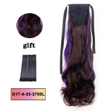 LISI HAIR Long Wavy Wrap Around Clip In Ponytail Hair Extension Heat Resistant Synthetic Natural Wave Pony Tail Fake Hair