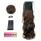 LISI HAIR Long Wavy Wrap Around Clip In Ponytail Hair Extension Heat Resistant Synthetic Natural Wave Pony Tail Fake Hair