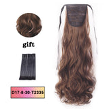 LISI HAIR Long Wavy Wrap Around Clip In Ponytail Hair Extension Heat Resistant Synthetic Natural Wave Pony Tail Fake Hair