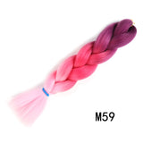 Natifah Jumbo Braiding Hair 100g 24 Inch Pre Stretched For Afro Ombre Extensions Braids Bug Color Wholesale Synthetic Fake Hair