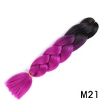 Natifah Jumbo Braiding Hair 100g 24 Inch Pre Stretched For Afro Ombre Extensions Braids Bug Color Wholesale Synthetic Fake Hair