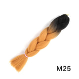 Natifah Jumbo Braiding Hair 100g 24 Inch Pre Stretched For Afro Ombre Extensions Braids Bug Color Wholesale Synthetic Fake Hair