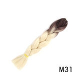 Natifah Jumbo Braiding Hair 100g 24 Inch Pre Stretched For Afro Ombre Extensions Braids Bug Color Wholesale Synthetic Fake Hair