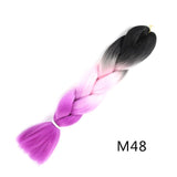Natifah Jumbo Braiding Hair 100g 24 Inch Pre Stretched For Afro Ombre Extensions Braids Bug Color Wholesale Synthetic Fake Hair