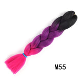 Natifah Jumbo Braiding Hair 100g 24 Inch Pre Stretched For Afro Ombre Extensions Braids Bug Color Wholesale Synthetic Fake Hair