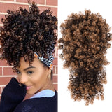 Silike Synthetic Short Afro Puff Hair Bun High Temperature Drawstring Pony Tail Clip in Hair Extension Kinky Puff Hair Bun