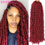 Butterfly Locs Crochet Hair 30# Faux Butterfly Locs 24" Dreadlocks Hair Extensions Tresse Africaine Locks Crochets Braiding Hair