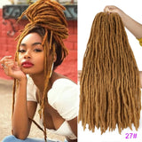 Sister Locks Dreadlocks Hair Extensions Crochet Braids Dread Locs Crochet Hair Synthetic Braiding Hair for Women Red Black Brown