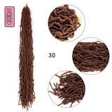 YunRong Nu Locs Crochet Hair 36 24 18 Inches Faux Locs Extension Synthetic Soft Goddess Braiding Dreadlocks Hair For Black Women
