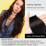 MRS HAIR Natural Hair Extensions Tape in Human Hair Extensions Invisible Skin Weft Tape Extensions Straight Blonde 20pcs NonRemy