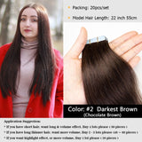MRS HAIR Natural Hair Extensions Tape in Human Hair Extensions Invisible Skin Weft Tape Extensions Straight Blonde 20pcs NonRemy