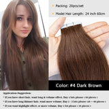 MRS HAIR Natural Hair Extensions Tape in Human Hair Extensions Invisible Skin Weft Tape Extensions Straight Blonde 20pcs NonRemy